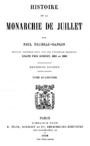 [Gutenberg 43310] • Histoire de la Monarchie de Juillet (Volume 4 / 7)